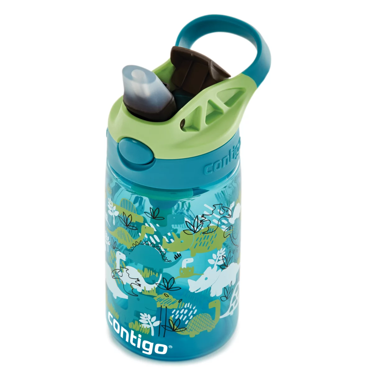 Contigo Easy Clean AUTOSPOUT™ Kids Water Bottle, 420 ml (Dino Body)